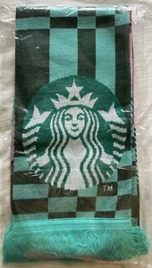 Starbucks Winter Scarf - Starbucks for Life Prize 2024 green pink siren - Picture 1 of 2