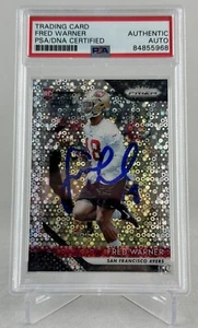 Prizm Disco #257 Rookie 49ers 2018 autografiado por Fred Warner PSA/DNA 5968 - Imagen 1 de 2