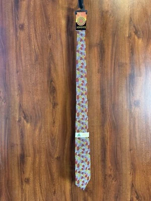 SCORCHED EARTH Australian Aboriginal Indigenous Art Men's Silk Neck Tie - Image 1 of 4