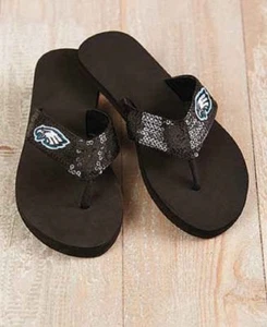 NEU NFL PAILLETTEN FLIP FLOP SANDALEN - SIE WÄHLEN TEAM - TOLLES GESCHENK FÜR DEN SOMMER - Bild 1 von 8