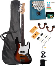 45 Inch Electric Bass Guitars Beginner Kit, Full Size 4 Strings Bass Guitar with