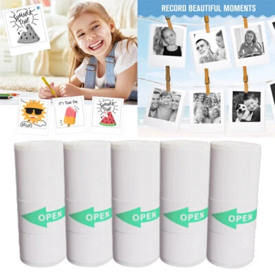 [ 5 Stk.] Rollen selbst klebend Thermal Drucker Aufkleber Thermo Papier 57x25mm - Bild 1 von 4