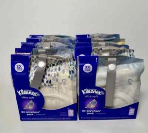 10er Set Kleenex Go Anywhere Clip On Packs 3-lagig 30 Taschentücher - Bild 1 von 3