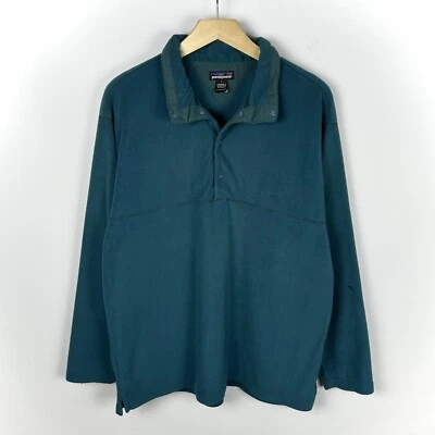 Vintage Patagonia Snap Fleece Mens Size Large Green 90’s Outdoor Rare Polyester - Image 1 of 4