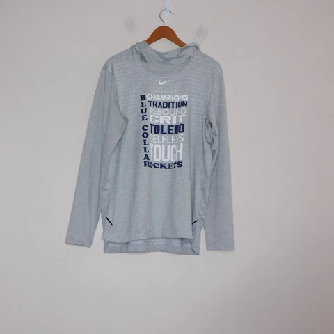 University of Toledo Rockets NCAA Apparel Nike Pullover Hooded Dri-Fit Size M Cover