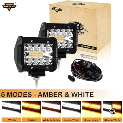 Светодиодная планка AUXBEAM 2x 4 дюйма для Kubota RTV-X1100C X1120/D X1140 X900 XG850 400Ci - Изображение 1 из 4