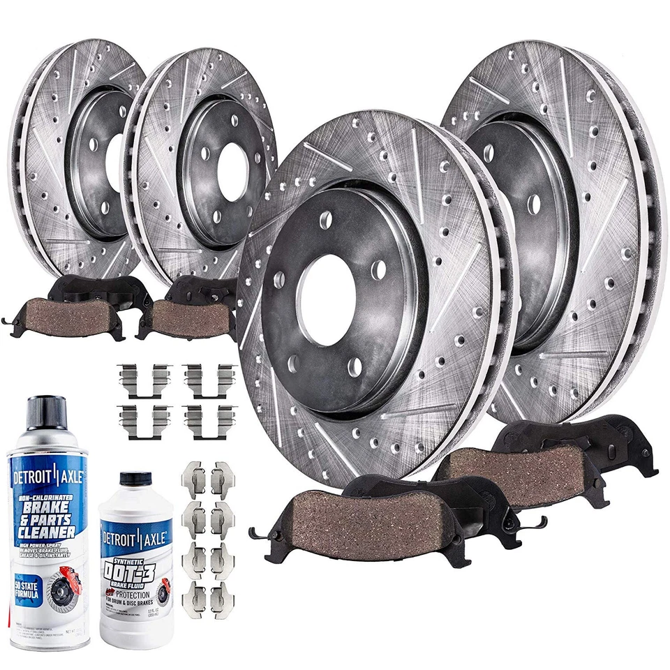 Front Rear Drilled Rotors Brake Pads for 2003-2011 Crown Victoria Grand Marquis - Image 1 of 1