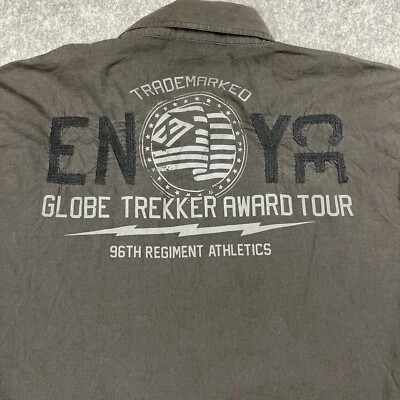 VTG Enyce Shirt Mens XXXL Black Y2K Button Collar 90s Logo Single Stitch - Image 1 of 4