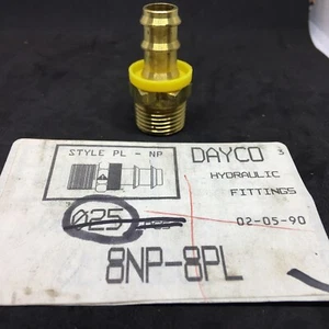 Brass Fitting 1/2" Hose Barb x 3/4" NPT - DAYCO 8NP-8PL 2 pcs USA - Picture 1 of 6