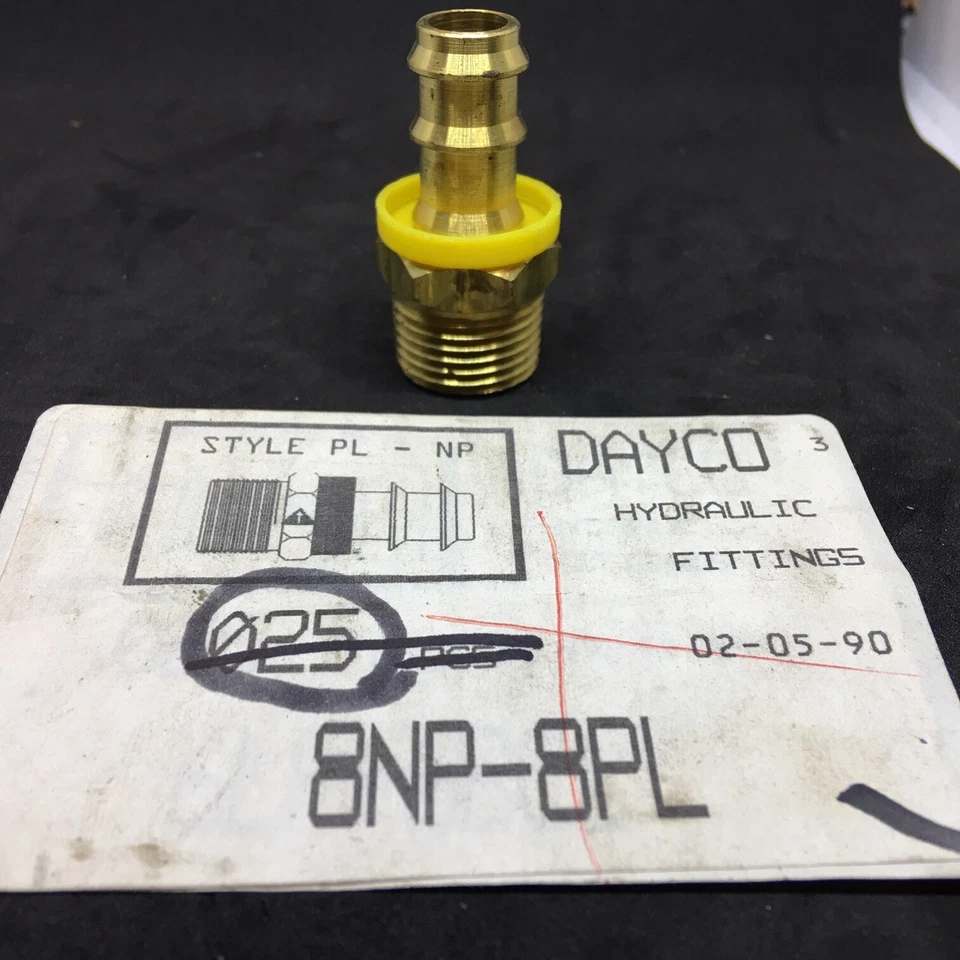 Barra de manguera de latón de 1/2" x 3/4" NPT - DAYCO 8NP-8PL 2 piezas EE. UU. Foto 1 de 4