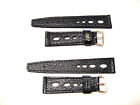 Vintage Unused 1960s Watch Band 20mm 007 James Bond NOS strap oval holes rally