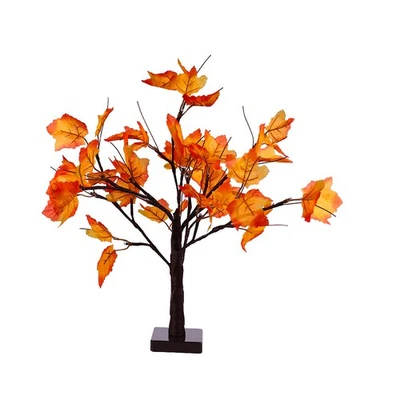  1pc halloween feuille feuille feuille décor de lampe chic 24 LED arbre lampe - Photo 1/4