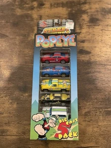RACING CHAMPIONS STREET WHEELS POPEYE 5 PACK DIE CAST CAR SET - New In Package! - Picture 1 of 6