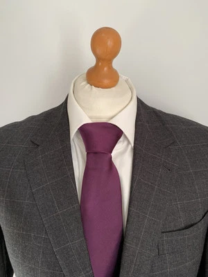 Mens LUXURY THOMAS PINK (SAVILLE ROW) WOOL SUIT In CHARCOAL CHECK 42R *EX-CON* - Image 1 of 4