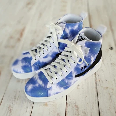 FILA Gennaio Tie-Dye Women's Sneakers High Top Shoes Size 7.5 Blue White - Image 1 of 4