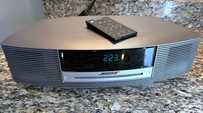 BOSE Wave System III 3 Radio AM/FM CD Silver w/Remote Mint Tested Works - Image 1 of 4