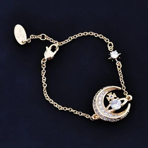 Vivienne Westwood Dorina Moon Bracelet Gold Tone New in box D21 - Picture 1 of 3