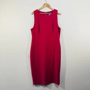 Portmans Curve Midi Dress Dazzling Pink 18 Plus Size Corporate Formal Office - Picture 1 of 20