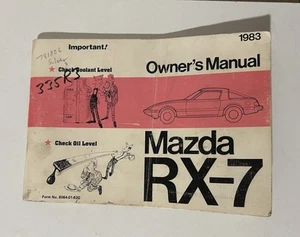 83 Mazda RX-7 RX7 1983 manual del propietario fabricante de equipos originales oficial de fábrica genuino - Imagen 1 de 4