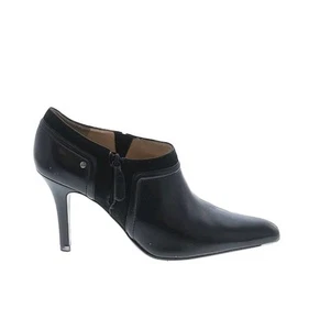 Cole Haan schwarze Yelena-Lederstiefeletten 8 spitz zulaufend Stilettoabsatz Knöchel Y2K - Bild 1 von 10