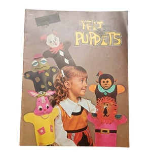 Vintage 1973 Felt Puppets Patterns Craft Instruction Book Mangelsen's - Picture 1 of 8
