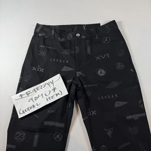 $150 Mens Size 30 Nike Jordan Flight Heritage Woven Khaki Pants DV7559-010 Black - Picture 1 of 14