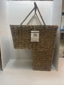 Design Trend Natural Fiber Step Basket 16 X 15 1/2 x 9 1/2" New - Picture 1 of 11