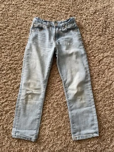 7 For All Mankind Slimmy Jeans Kids Girls Size 5 Light Wash - Picture 1 of 15