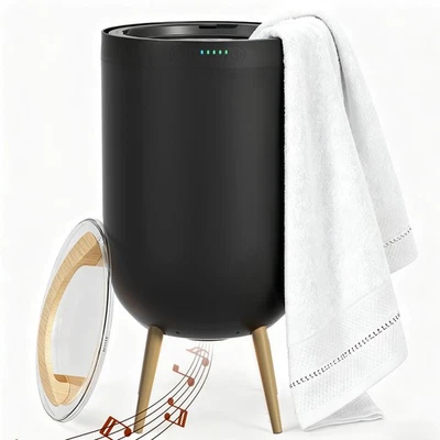 Towel Warmers Bucket with Bluetooth Speaker Fits Two 40"x70" Towels, Blankets - Image 1 of 4