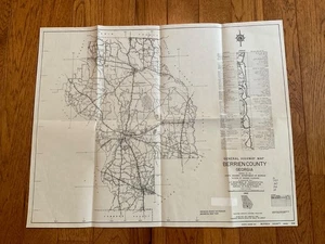 1966 General Highway Map of Berrien County, Georgia - Foto 1 di 8