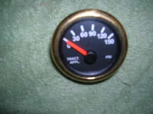 Remolque Freightliner presión de freno calibre 0-150 psi A22-63871-001 bisel dorado - Imagen 1 de 3