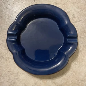 KÖNIGSBLAU MIT GOLDRAND HAEGER 2155 USA ZIGARETTENASCHENBECHER - Bild 1 von 4