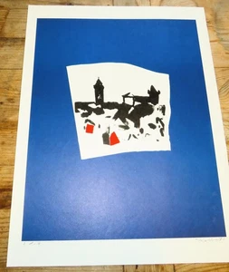 Oskar Koller handsignierte Farb Lithographie Nürnberger Burg 1971 - Picture 1 of 4