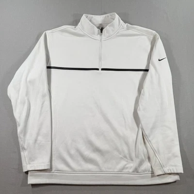 Pullover Nike Golf Tour Performance ajuste térmico cuarto cremallera para hombre grande beige Foto 1 de 4