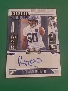 2024 Richard Jibunor Panini Contenders RC #255 Rookie Ticket Auto Seahawks - Picture 1 of 2