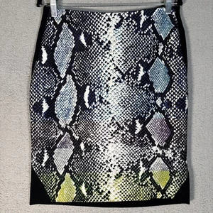 NWT Diane Von Furstenberg Women’s 12 A Line Skirt Mae Mikado Python Snake Skin - Picture 1 of 16