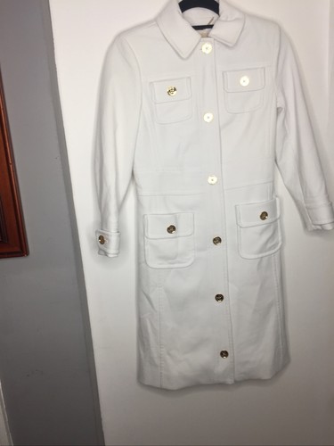 Michael Kors White Coat G Buttons.Size 0 UK4