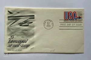 US, FDC , AIRMAIL 	COMMEMORATING 50TH ANNIVERSARY , AIRMAIL SERVICE 	1968	WASH,	 - Picture 1 of 1