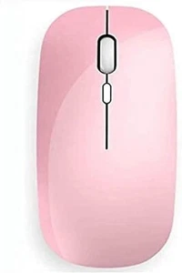 PINK Bluetooth 2.4GHz dual mode Mouse Wireless Slim Rechargeable PC Laptop USA - Picture 1 of 6
