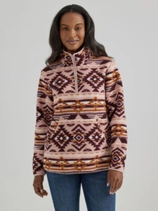 Wrangler Punchy Cuarto Cremallera Sherpa Rosa - Sudadera con Capucha Damas - Imagen 1 de 3