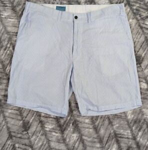 Castaway Nantucket Mens Size 40 Blue White Striped Embroidered Seersucker Shorts