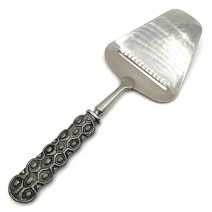 VTG David Andersen Stopt Tinn Cast Pewter Handle Cheese Slicer Server Norway - Picture 1 of 12