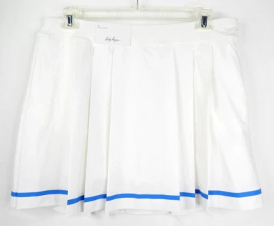 Pantalón corto de golf para mujer Lady Hagen 16" plisado blanco y azul talla XL - NUEVO Foto 1 de 4