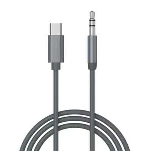 Just Wireless 6' 3.5mm to USB-C Audio Cable - Slate Gray - Picture 1 of 1