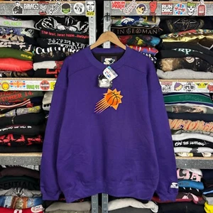 NWT VINTAGE STARTER NBA PHOENIX SUNS BLITZ LOGO SWEATSHIRT PULLOVER Sz LARGE - Picture 1 of 7