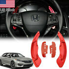 2x Red Steering Wheel Paddle Shifter Extension For Honda Accord Civic Acura