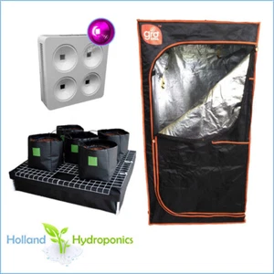 GROCELL TENT 1.5x1.5x2m + 400W LUSHPRO COB LED + GROWLUSH WATER SYSTEM 100 KIT - Picture 1 of 7