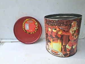 Collectible Empty Popcorn Expressions Tin 2009 Santa's Stockings Full - Picture 1 of 8