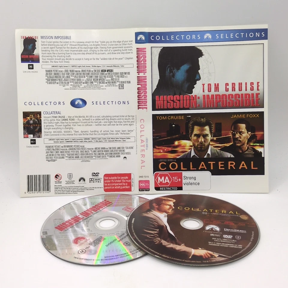 Mission Impossible / Collateral- Tom Cruise (DVD) R4 DISC & ART ONLY D62 - image 1 of 1