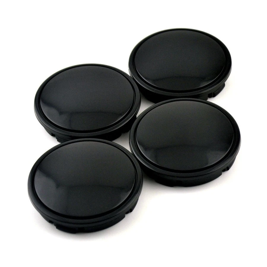 4Pcs Black ABS Plastic 58mm Auto Car Modified Wheel Center Hub Caps Cover - Imagem 1 de 4